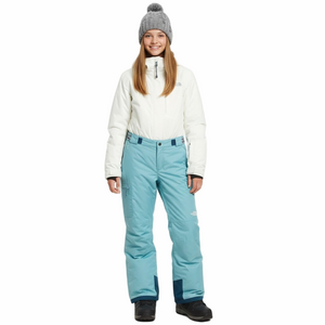 The North Face Unisex Aqua Blue Snow Pants Youth Large 14/16 Winter Insulated